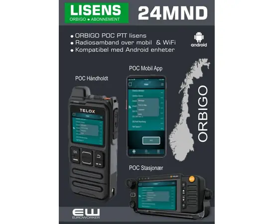 OrbiGo PTT - POC Android Abonnement (24 mnd)