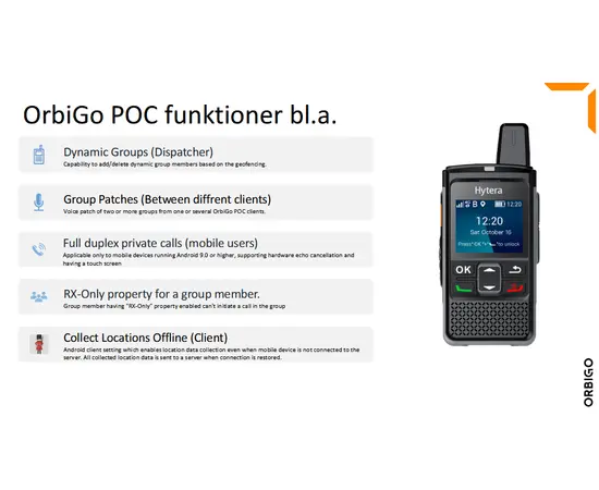 12 MND - OrbiGo PTT - POC Android Abonnement