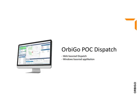 Orbigo POC Dispatch - PC eller Cloudbasert POC Kontrollromfunksjon