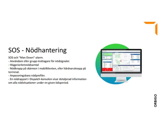 Orbigo POC Dispatch - PC eller Cloudbasert POC Kontrollromfunksjon