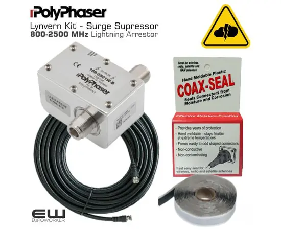 Lynvern Kit - Surge Supressor  - 800-2500 MHz Lightning Arrestor