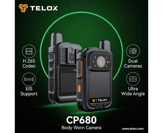 Telox CP680 Push to Talk Body Worn Camera (Android 12, IP68, BT 5.0)