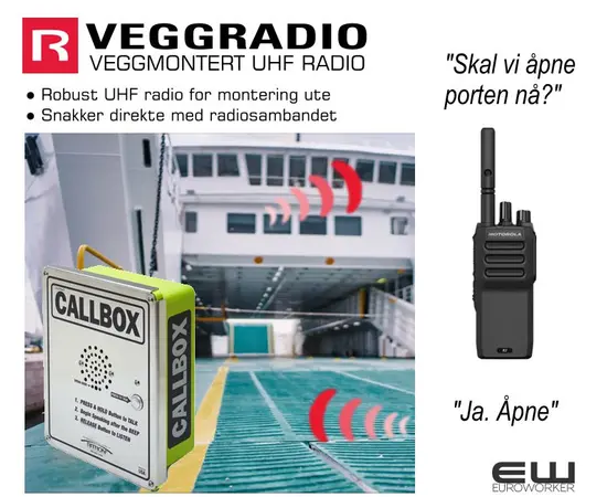 Ritron - Kunderadio - callbox - intercom calling publikumsradio Wall Mount UHF 400-470MHz (Analog, DMR) euroworker