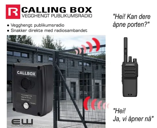 Ritron - Kunderadio - callbox - intercom calling publikumsradio Wall Mount UHF 400-470MHz (Analog, DMR) euroworker