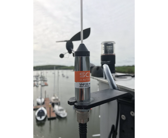 3 dB Light-weight VHF Stainless Steel Antenna
Light weight stainless steel antenna especially made for sail boats
1/2 λ antenna design
Full omni-directional radiation pattern
No groundplane needed
Electrical Specifications:
Frequency 156 - 162.5 MHz (International Maritime VHF-band)
Bandwidth 6.5 MHz
Impedance 50 ohm
VSWR < 1.5
Polarisation Vertical
Gain 3 dB (Marine), 0 dBd, 2.1 dBi
Max. Input Power 150 W
Mechanical Specifications:
Color Polished stainless steel and chrome
Height Approx. 950 mm
Mounting With supplied bracket (See "Part No.")
Mounting place On deck, rail or mast depending on bracket type
Materials Stainless steel, POM and chrome plated solid brass
Operating
temperature
-55C to +70C (IEC 60068-2-1, IEC 60068-2-2)
Connector UHF-female
Cable No cable supplied
Ingress Protection IP66
Serial no. On product label