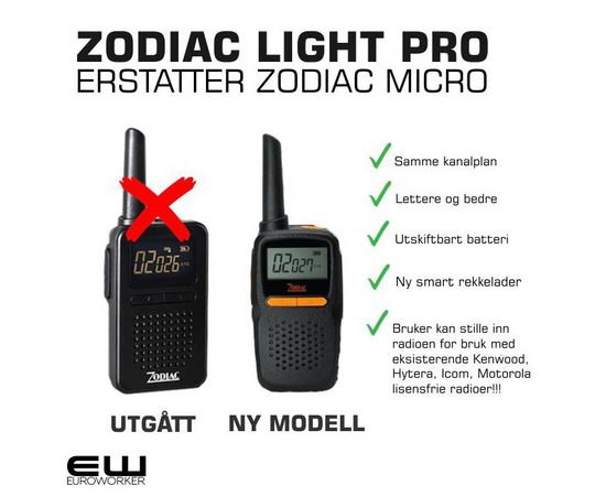 Zodiac Light Pro Butikksamband 4-PACK BUNDLE (446MHz & 444MHz)