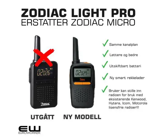 Zodiac Light Pro Butikksamband 4-PACK BUNDLE (446MHz & 444MHz)