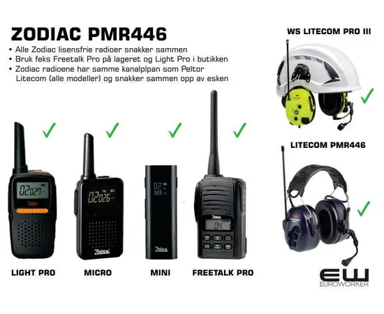Zodiac Light Pro Butikksamband Duopack (446MHz & 444MHz)