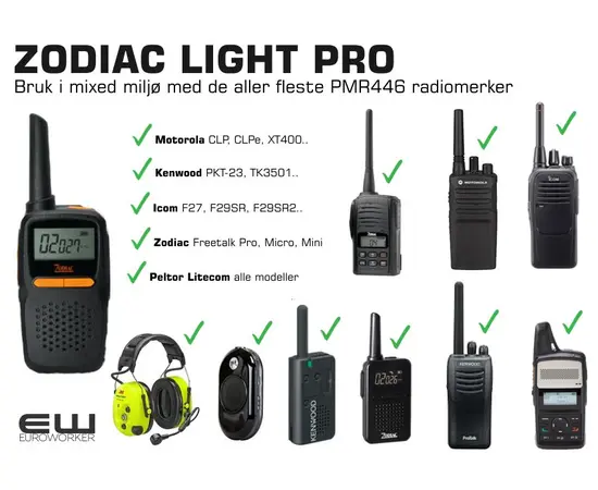 Zodiac Light Pro Butikksamband Duopack (446MHz & 444MHz)