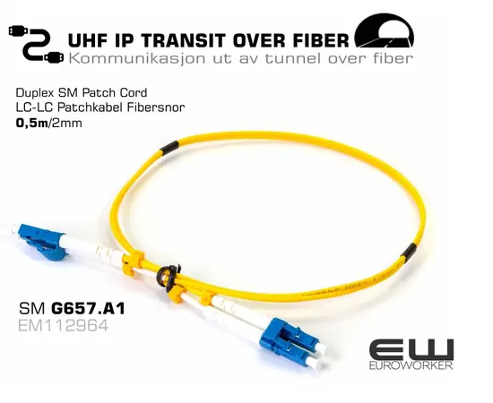LC-LC Patchkabel Fibersnor
0,5m/2mm