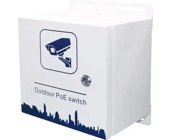 Prefabriktert IP66 Outdoor Cabinet (Mediaconverter og PoE Switch 200W)