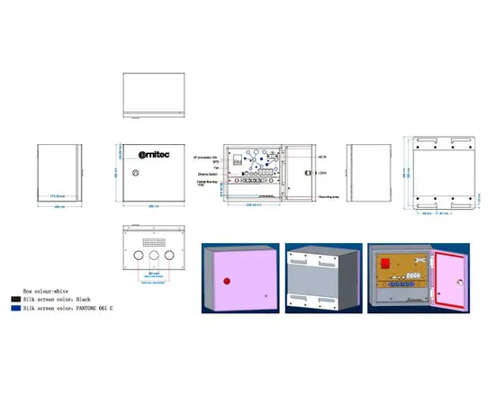 Prefabriktert IP66 Outdoor Cabinet (Mediaconverter og PoE Switch 200W)