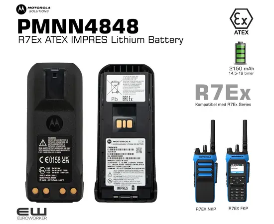 Motorola PMNN4848_R7Ex ATEX IMPRES Lithium Battery_atex_euroworker