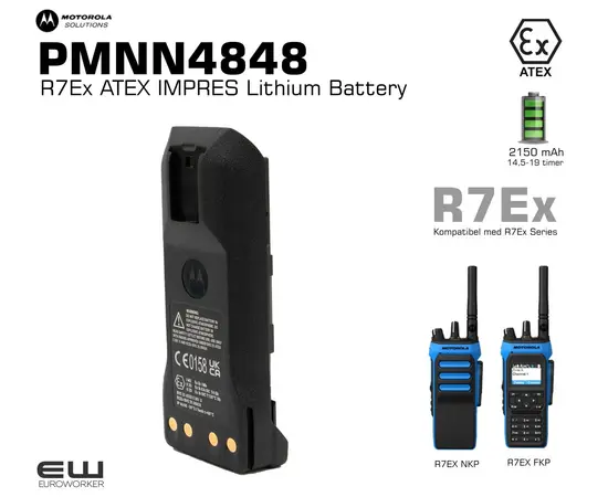 Motorola PMNN4848_R7Ex ATEX IMPRES Lithium Battery_atex_euroworker
