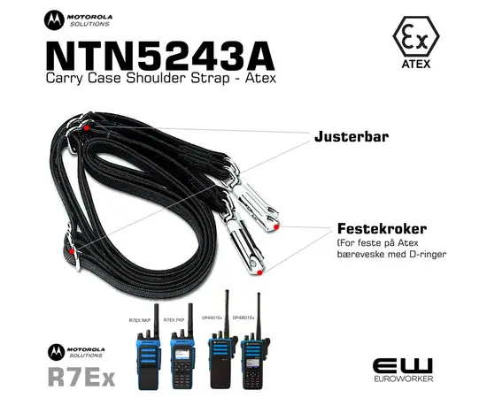 Motorola  NTN5243A Carry Case Shoulder Strap - Atex