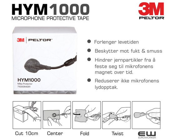 3M Peltor HYM1000 - Mikrofonbeskyttelsestape  7100064281