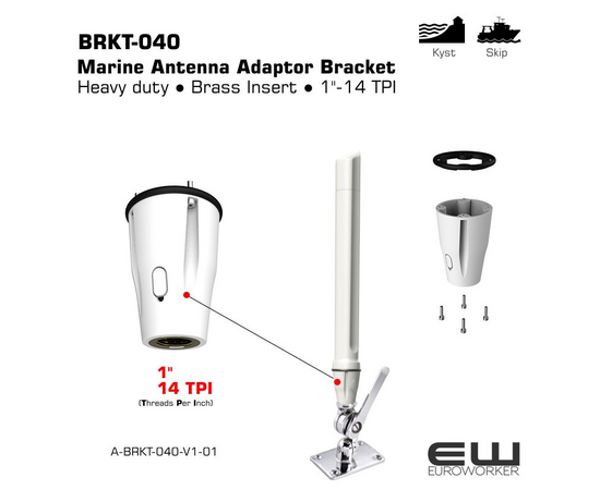 Poynting brkt-40 Marine Antenna Adaptor Bracket_EUROWORKER