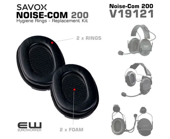 Savox V19121 - Hygienesett for NOISE-COM 200 (NC200)_euroworker