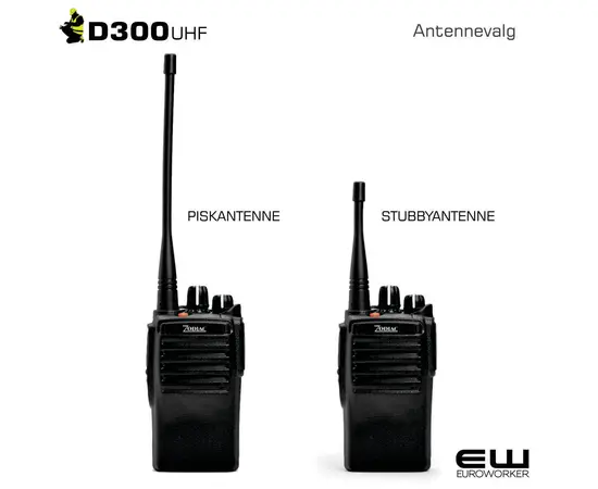Zodiac D300 6 Pack Kompakt Yrkesradio med rekkelader (IP55, UHF, VHF, Fallsikring)