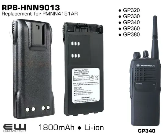 Replacementbattery RPB-HNN9013 for Motorola PMNN4151AR