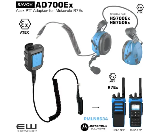Savox HS700Ex Atex Industry Headset for External PTT (Nexus J11)_euroworker