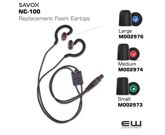 Savox NC100 10 stk Replacement Foam Eartips