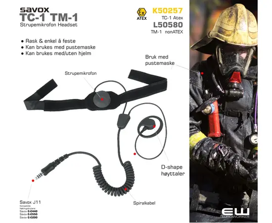Savox TC-1 & TM-1 Throat Microhone & Speaker Unit (Nato J11) L50580   K50257)