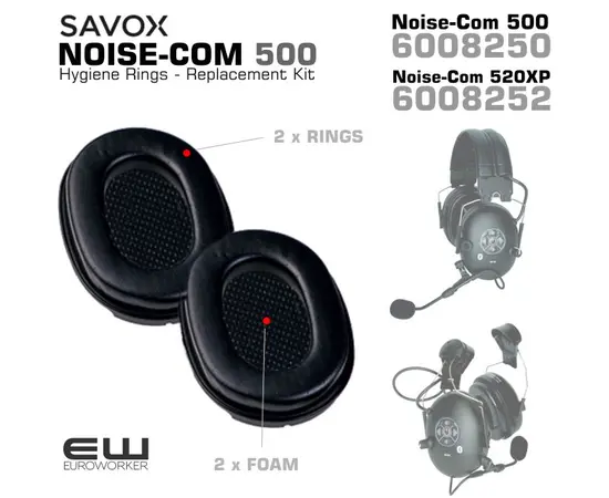 NOISE-COM 500 og 520XP, 6008250,. 6008252