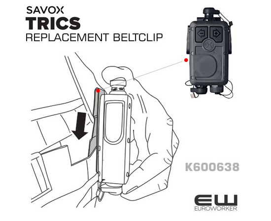 Savox Trics Replacement Belt Clip K600638