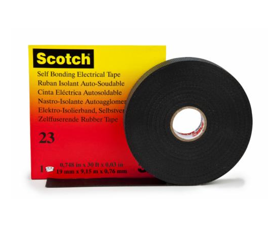 Scotch® 23 Selvvulkaniserende gummitape med liner 19mm x 9.15 m svart
