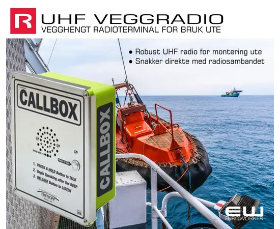 Ritron - Kunderadio - callbox - intercom calling publikumsradio Wall Mount UHF 400-470MHz (Analog, DMR) euroworker