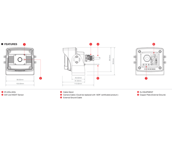 ECC-MEP10D - Heavy Duty Atex Kamera med Nattsyn