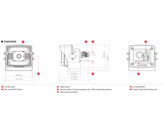 ECC-MEP10D - Heavy Duty Atex Kamera med Nattsyn