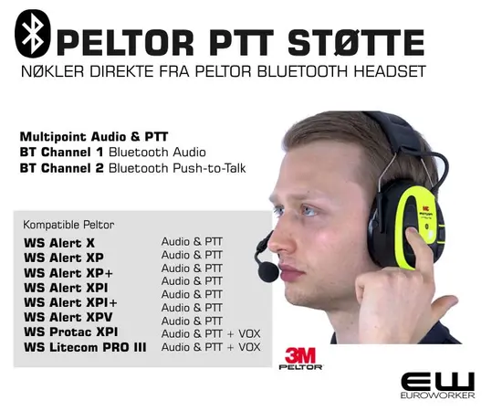 BTE-R2 Bluetooth Headset Adapter for Motorola R2 og DP1400 (Peltor BT protokoll)