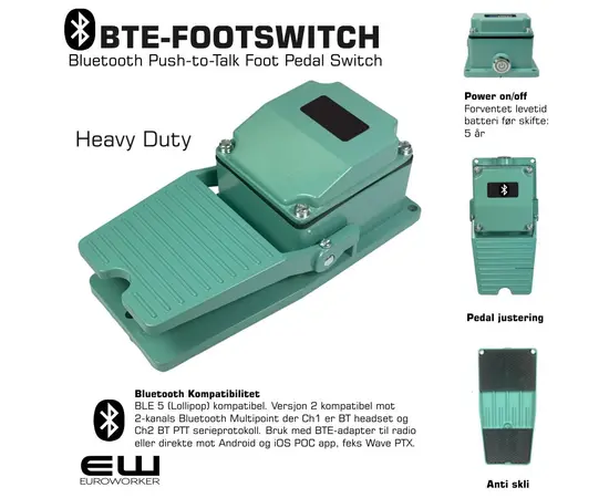 BTE-DP3 Smart Bluetooth Adapter for Motorola DP3441e og DP3661e (Peltor PTT protokoll)