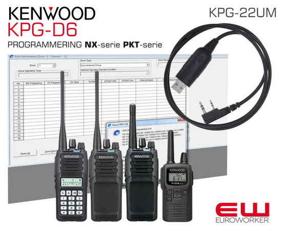 Kenwood KPG-D6 og KPG-22UM  USB Programmerings Kit  (NX1000-serie pog PKT-300e