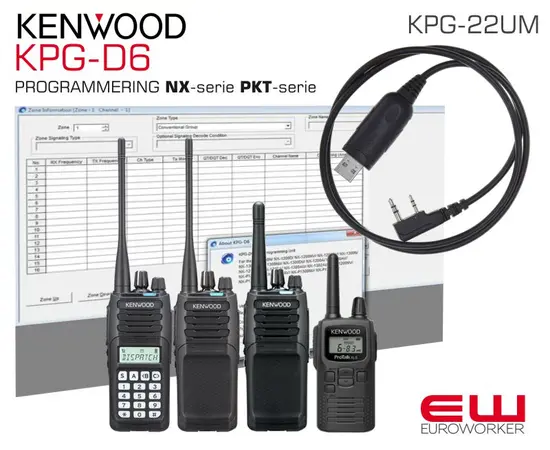 Kenwood KPG-D6 og KPG-22UM  USB Programmerings Kit  (NX1000-serie pog PKT-300e