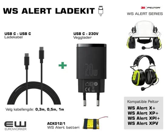 Ladekit for 3M Peltor WS Alert serie
