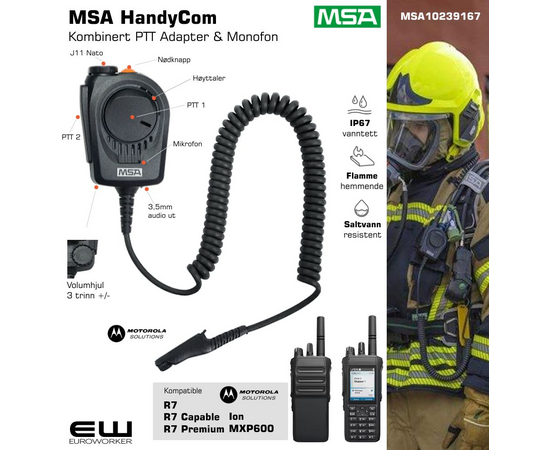 MSA HandyCom MSA PTT Adapter & Monofon for Motorola R7-serie
