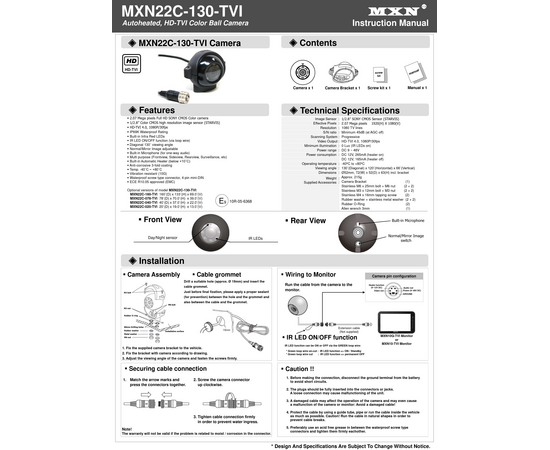 MXN22C-160	160°	0,5–3 m	Nærsone / HMS
MXN22C-130	130°	1–7 m	Oversikt / dekning
MXN22C-078	78°	3–15 m	Navigasjon / presisjon
MXN22C-040	40°	5–30 m	Operatør / løft
MXN22C-020	20°	15–60+ m	Inspeksjon / detalj