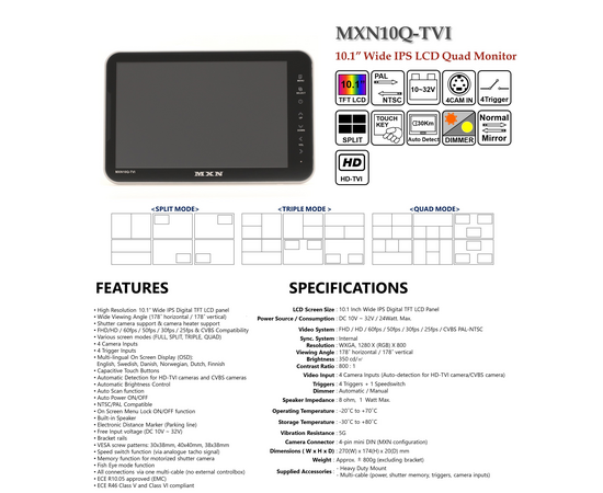 Komplett - Blindsone og Hjørnekamera Kit