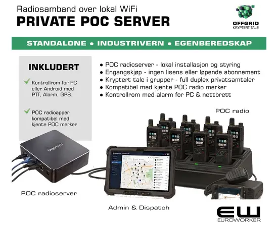 LOKALT WIFI RADIOSYSTEM - Kryptert Radiosamband over Lukket WLan