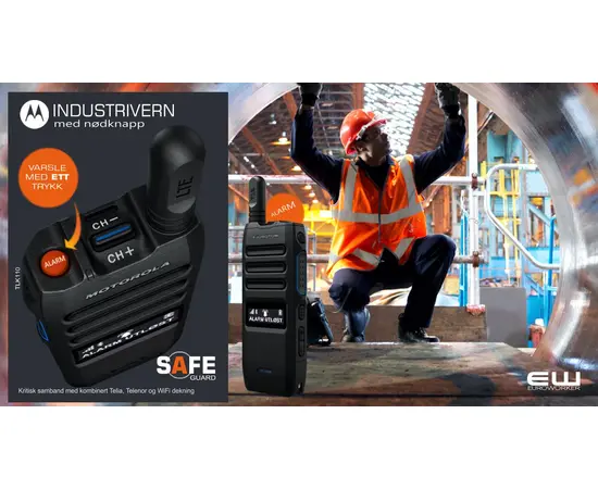 Motorola TLK110 Wave PTX - Industrivern & Egenberedskap - Kryptert Radiosamband (LTE & WiFi)
