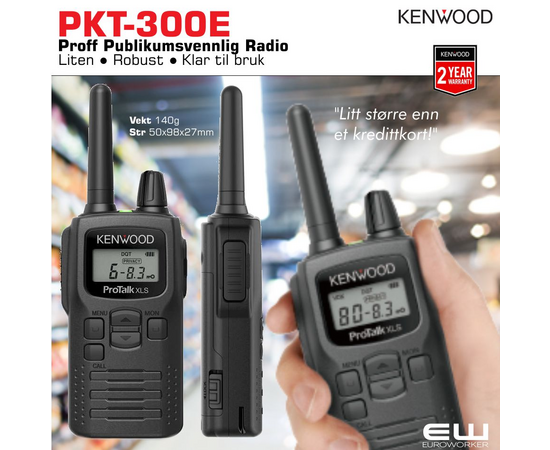 Kenwood PKT-300E PMR446 Analog Radio: Liten, Enkel og Klar til Bruk!