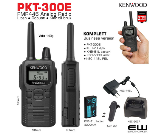 Kenwood PMR PKT300 Publikumsvennlig Butikksamband