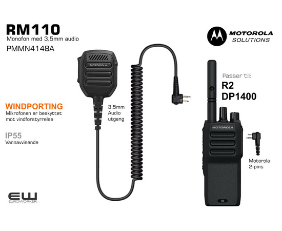 Motorola RM110 med 3,5mm audio (R2, PMMN4148A)