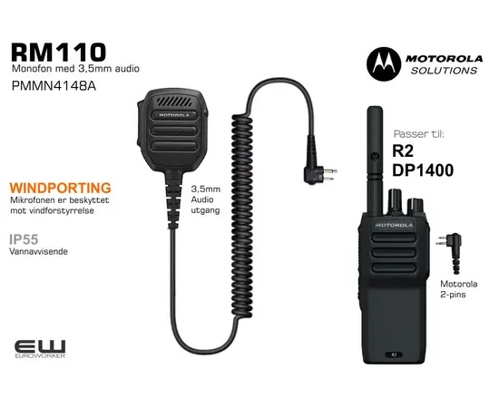 Motorola RM110 med 3,5mm audio (R2, PMMN4148A)