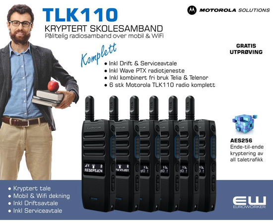 Kryptert Skolesamband - Motorola Wave PTX med TLK110 (LTE & WiFi)