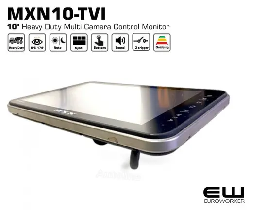MXN10-TVI - 10" Heavy Duty Multi Camera Control Monitor (3 kameraer)