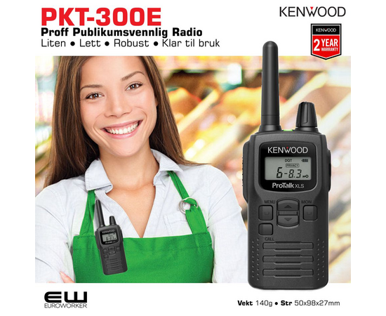 Kenwood PKT-300E PMR446 Analog Radio: Liten, Enkel og Klar til Bruk!